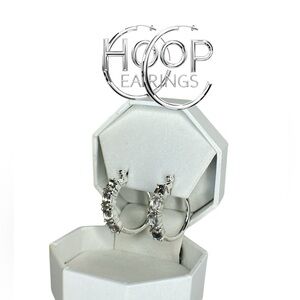 Avon Silver tone  Earring hoops